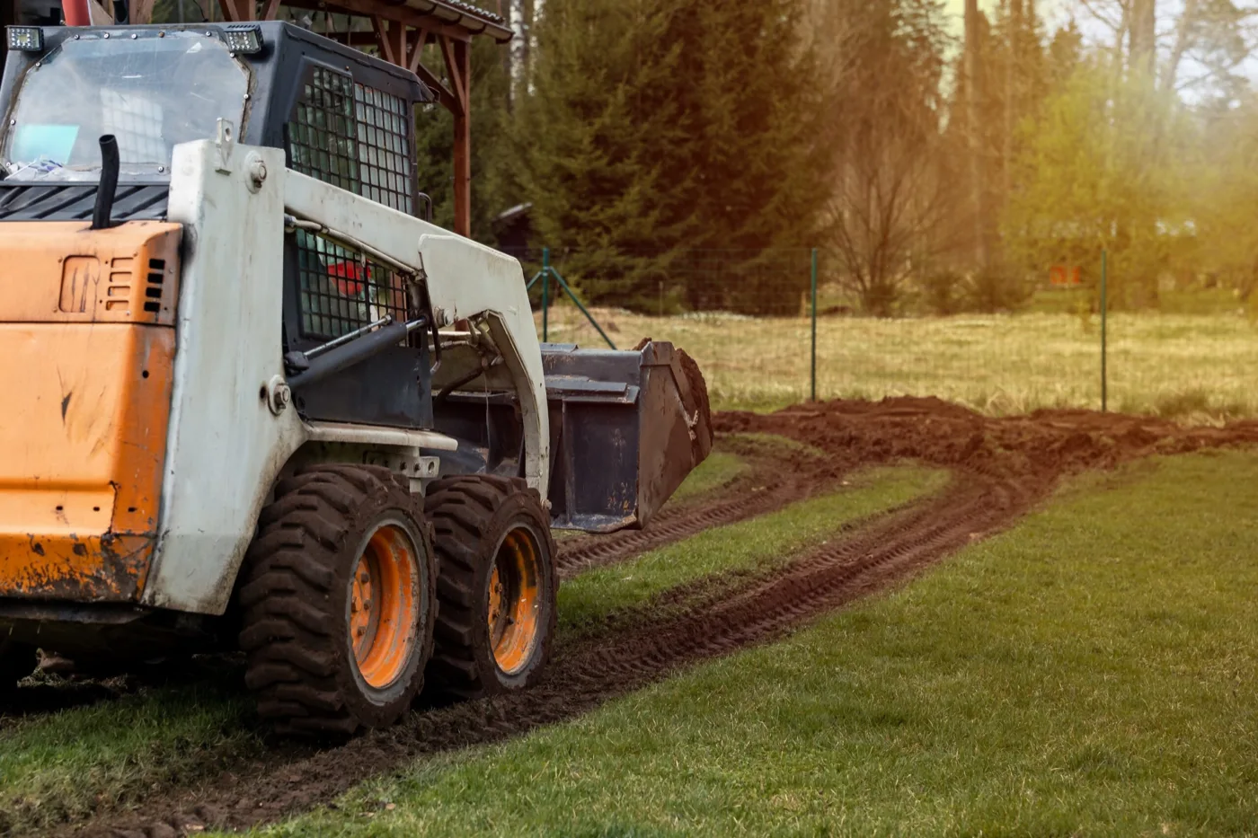 Freshly leveled and graded ground ready for gravel on a Snake River Valley parcel